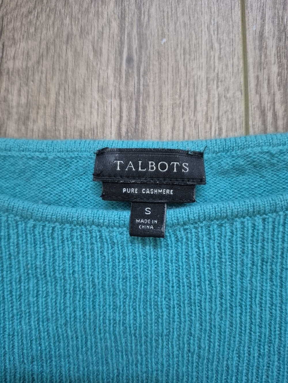 Talbots Women's Quiet Luxury Old Money Blue Cashmere Sweater Size Small - Picture 5 of 6